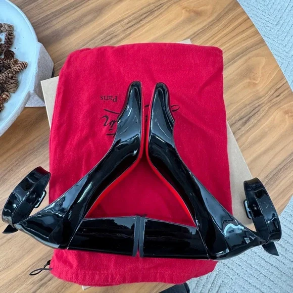 Christian Louboutin SOVAL 85 PATENT BK01 Black - Picture 4 of 12